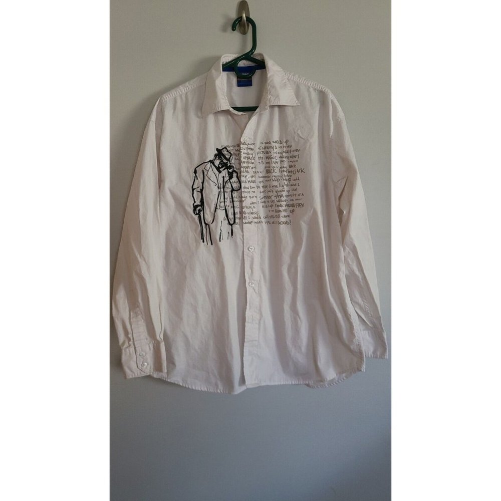 BadBoy Notorious Big Long Sleeve White Shirt Large